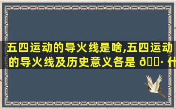 五四运动的导火线是啥,五四运动的导火线及历史意义各是 🌷 什么
